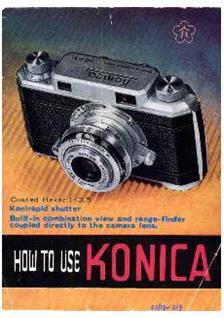 Konica Konica manual. Camera Instructions.